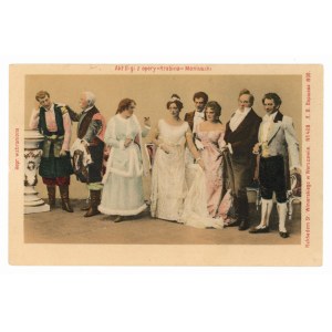 Patriotic postcard - Act II from Moniuszko's opera The Countess (180)