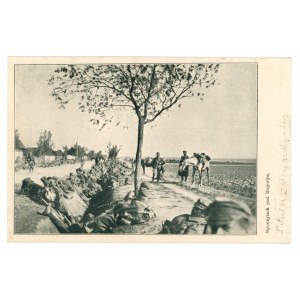 Patriotische Postkarte - 1. Regiment der 1. Brigade der Legionen. Ruhend in der Nähe von Bogoria (183)