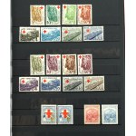 Cluster, sbírka známek s tematikou Červeného kříže 734 kusů. (102)