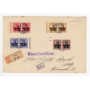 Německá okupace - Postgebiet Ob. Ost doporučený dopis z Vilniusu do Metz, Německo, 25.9.1916 (204)