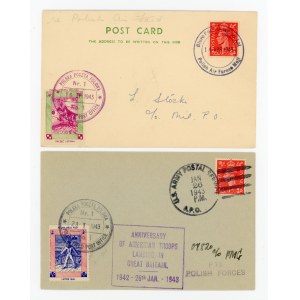 Polish Army in Great Britain, two cards, 1943 (207)