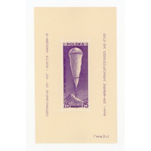 First Polish flight to the stratosphere, 1938. block clear (217)