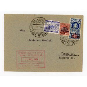 Marshal Pilsudski Mound 1935, series on envelope (228)