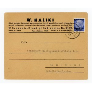 Company letter from Krakow to Olkusz 1940 (230)