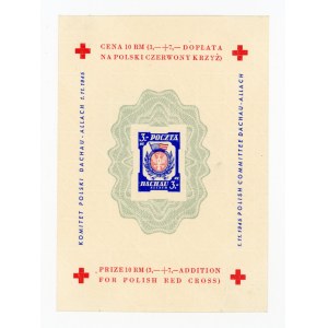 Dachau-Allach, Polish Eagle. PCK surcharge block 3+7, 1945 (240)