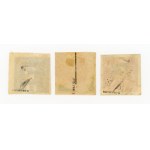 Myslenice, set of 3 stamps with local overprint, 1918. issue III, type A and B. Warranty (314)