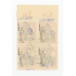 Kalisz, issue I, quadruple block of stamps with inverted local overprint, guarantee (319)