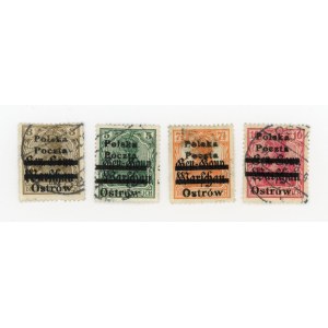Ostrów Mazowiecka, set of stamps with local type I overprint, 1918. guaranteed (330)