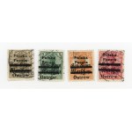 Ostrów Mazowiecka, set of stamps with local type I overprint, 1918. guaranteed (330)