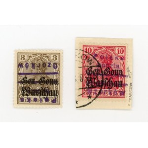 Ozorków, set of stamps with local overprint, 1918. guaranteed (331)