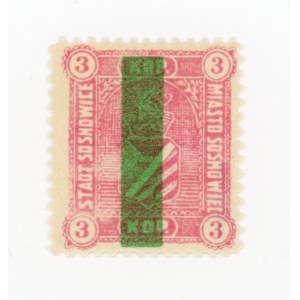 Sosnowiec, Coat of arms of the city, stamp for 3 kopecks, 1916. guaranteed (344)