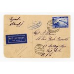 Graf Zeppelin, 1928. card from Friedrichshafen to New York (365)