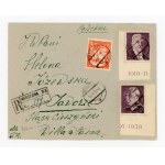 Registered letter from Warsaw to Jaworz, 1939 (463)