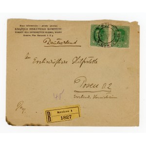 List polecony z Krakowa do Poznania, 1918 (631)