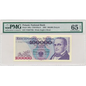 PLN 100.000 1993 - Y - PMG 65 EPQ