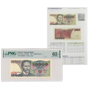 10.000 zl 1987 - C - PMG 65 EPQ - illustrato