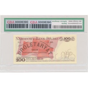 100 złotych 1986 - LP - GDA 65 EPQ - pierwsza seria