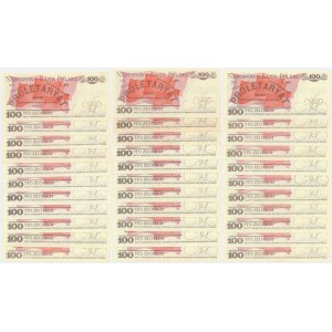 Set, 100 gold 1986 (approx. 33 pieces).