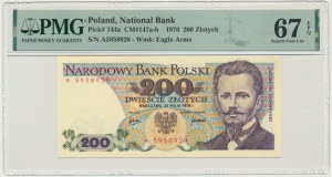 200 złotych 1976 - A - PMG 67 EPQ - RZADKIE - pierwsza seria