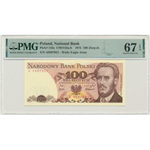 100 złotych 1975 - A - PMG 67 EPQ - pierwsza seria