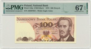 100 złotych 1975 - A - PMG 67 EPQ - pierwsza seria