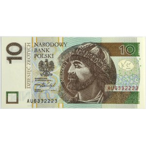 10 złotych 2016 - AU - seria przejściowa