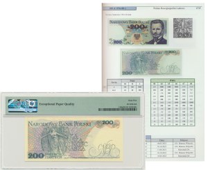 200 złotych 1979 - AS - PMG 65 EPQ - pierwsza seria - BARDZO RZADKIE - ilustrowany