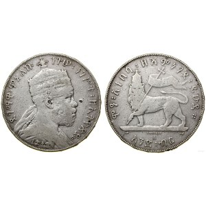 Ethiopia, 1 birr, 1897 A (1889EE), Paris