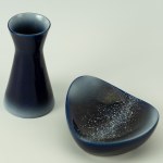 ZPS Tułowice - "Stardust" vase and ashtray. - 1960s.