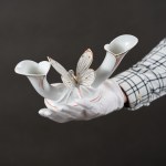 Porcelain and Ceramics Factory Ćmielów - Butterfly candlestick - 1930s.