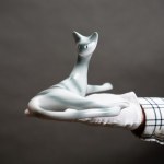 NARUSZEWICZ Mieczyslaw - ZPS Ćmielów - Lying cat - 1960s.