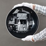 ZPS Chodzież - Decorative platter "Conversation" - 1960s.