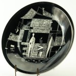 ZPS Chodzież - Decorative platter "Conversation" - 1960s.