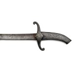 Gift sabre in silver mount in leather case
