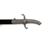 Gift sabre in silver mount in leather case