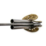 Russian naval officer's sabre combined with double-barrelled percussion pistol
