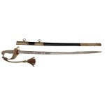 Royal Navy sabre, model 1827 in case, presented to Vice-Admiral Edoardo Tholosan