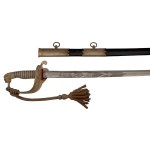 Royal Navy sabre, model 1827 in case, presented to Vice-Admiral Edoardo Tholosan
