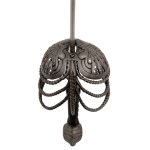Rapier with belt basket and mussel guard