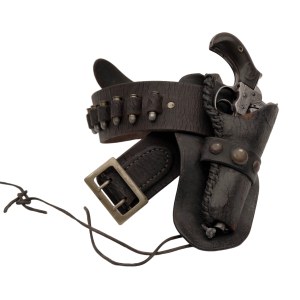 Revolver Colt model 1877 (Thunderer) with holster and cartridge belt