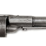 Rare percussion revolver with belt-fed self-sliding magazine of Maynard type, Mathieu Salles