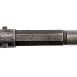 Rare percussion pistol, single-shot butt with sliding breech, William Walker Marston