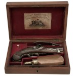 Percussion pistol (deringer) - on cassette, Isaak Hollis & Sons