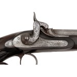 Pair of percussion pistols in cartridge, Houllier Blanchard