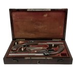 Pair of percussion pistols in cartridge, Antonín Vincenc Lebeda
