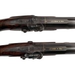 Pair of percussion pistols in cartridge, Antonín Vincenc Lebeda
