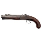 Flintlock officer's pistol with folding bayonet in cartridge