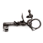 Flintlock pistol combined with a key for prison guards