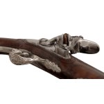 Pair of luxury flintlock pistols in silver mount, Giesu Mutti