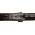 Engraved and gold inlaid double barrel shotgun with side locks, Defourny system, by Jindřich Holeček